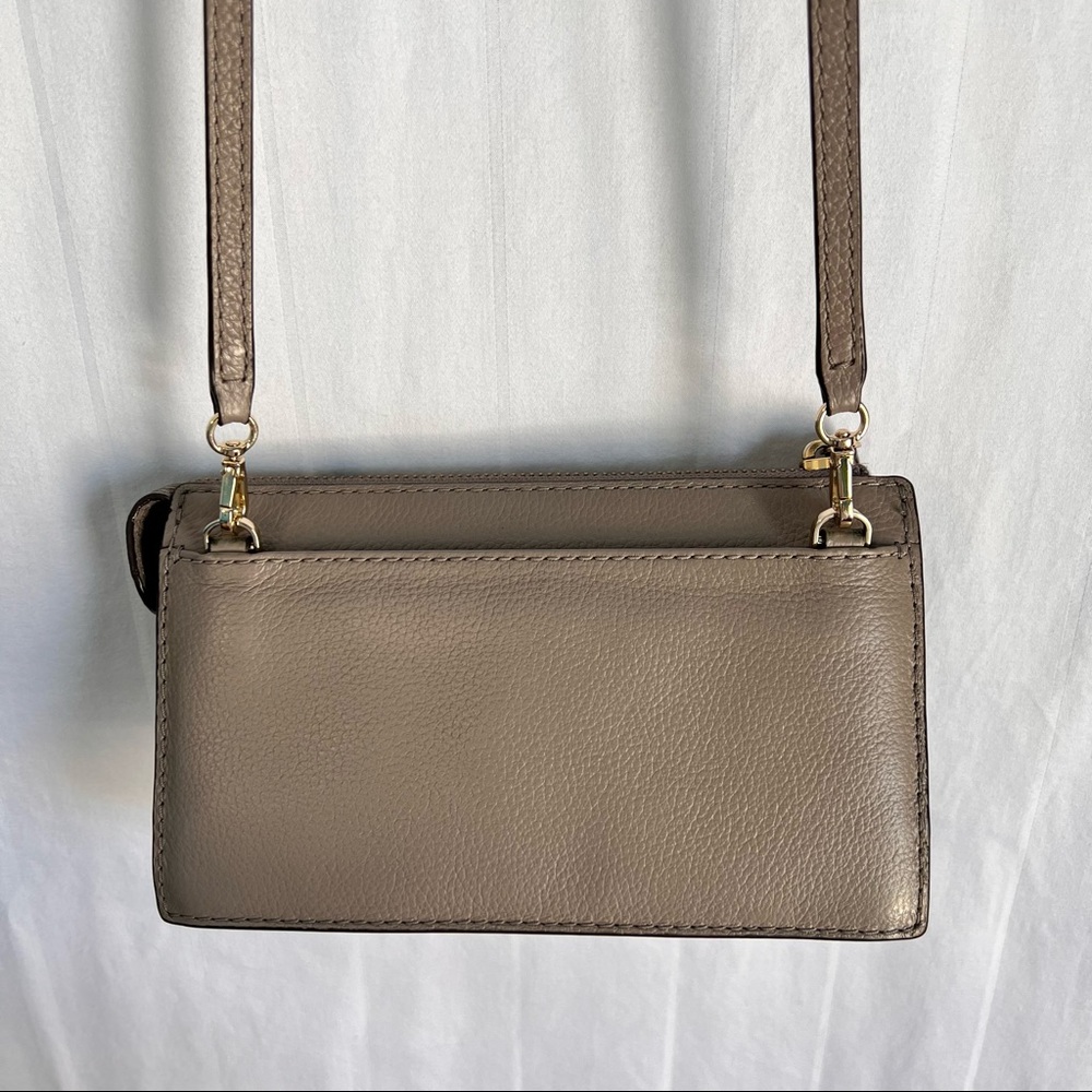 Kate Spade Jackson Small Tab Crossbody, taupe/gray - Picture 5 of 11